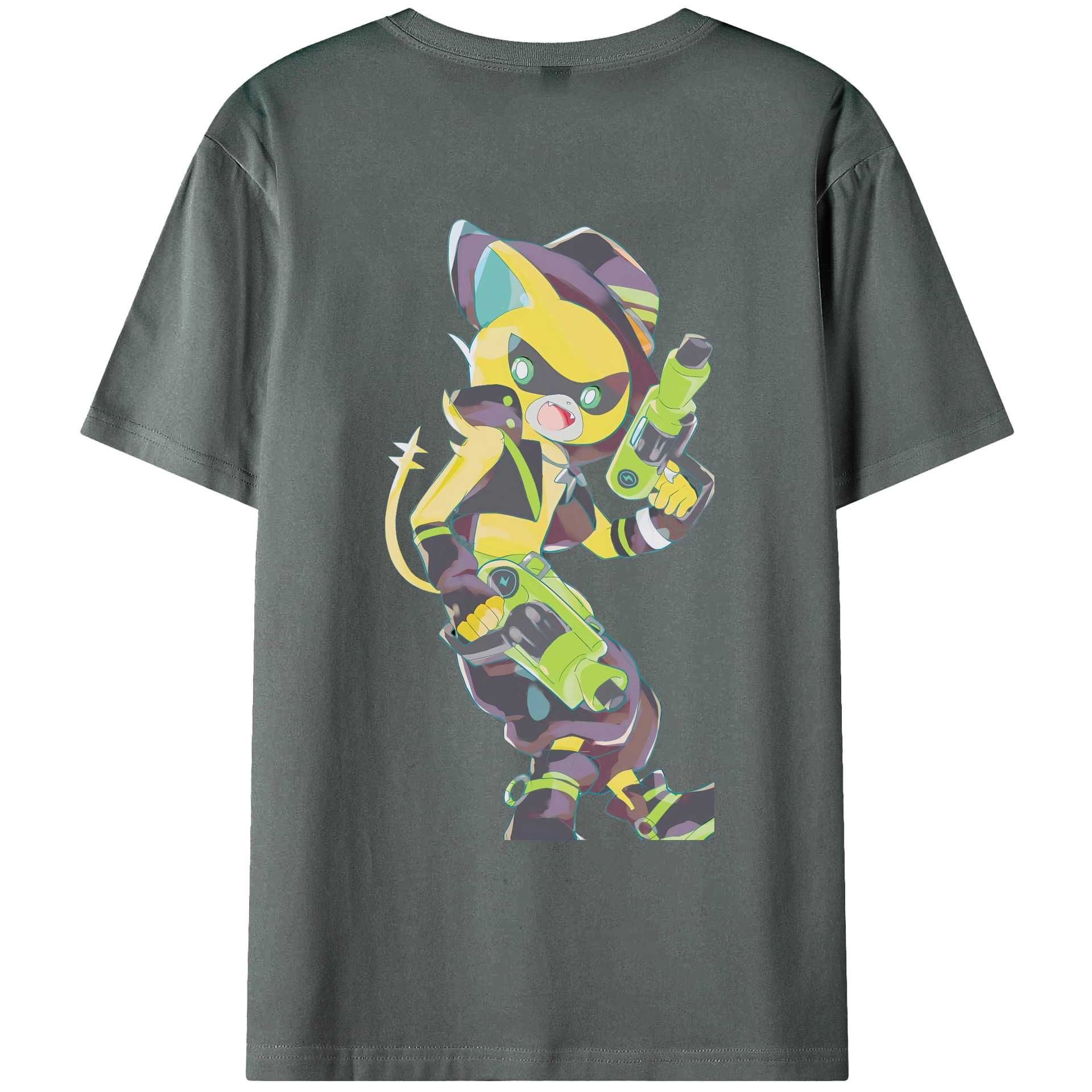 （画像用） 妖怪ウォッチ Yo-kai Watch 綿100％ メンズ半袖Tシャツ（バックプリント） 通気性